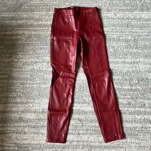 Zara Red Leather pants
